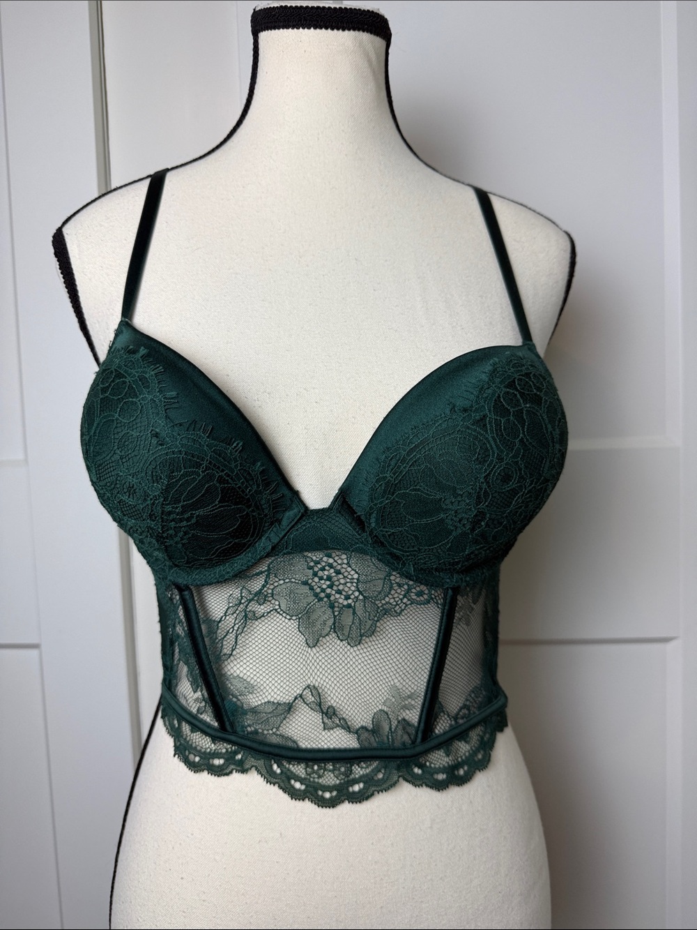 Victoria Secret very sexy push up lobe line corset lace push-up bra top bandeau
